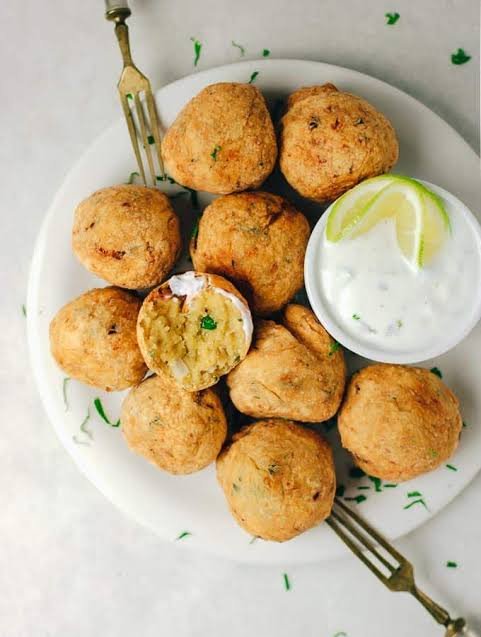 Falafel or chickpea croquettes.